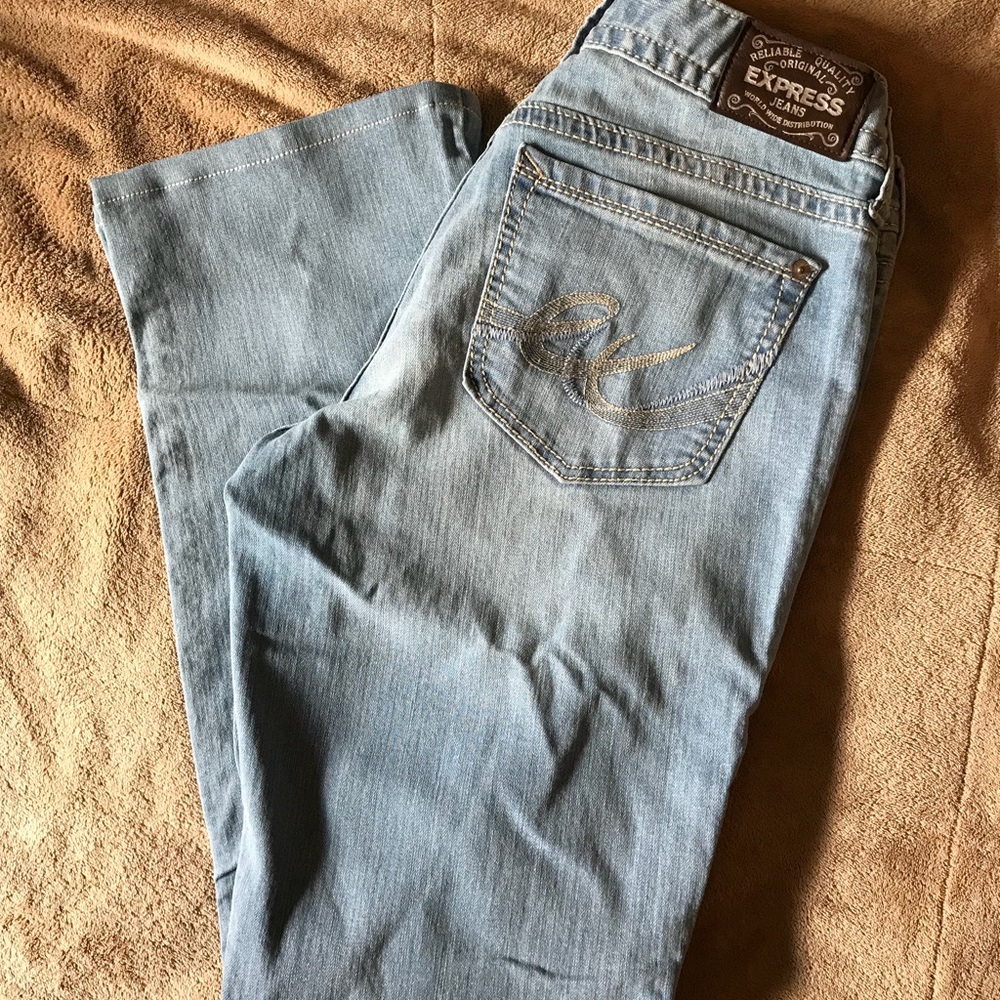 Express “Stella” Low Rise Boot Cut Jeans
